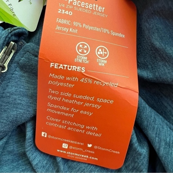 Yellowstone National Park 1/4 Zip Pullover Jacket Sueded Jersey Blue Size XL NWT - Picture 7 of 10